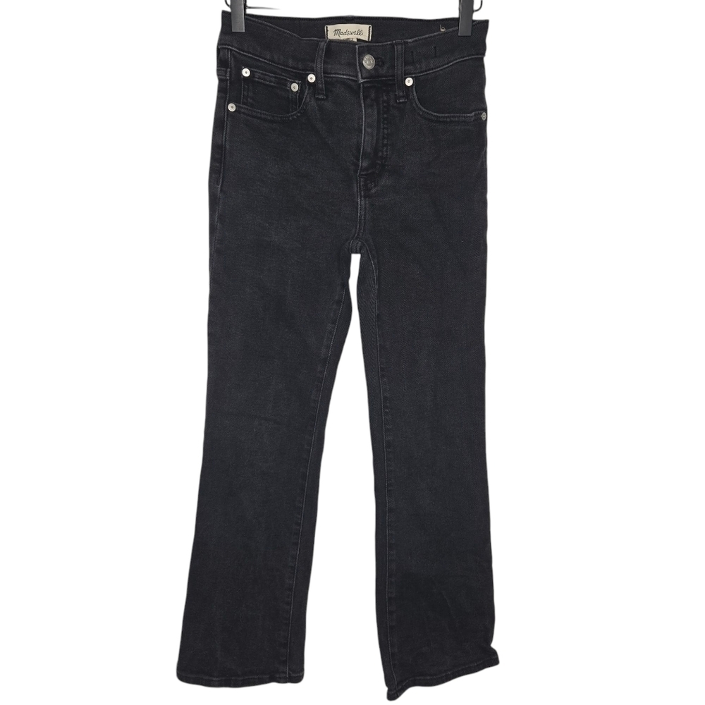Madewell Womens Black Fade Cali Demi Boot Cut Denim Jeans Size 26